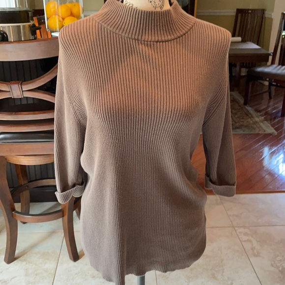 Style Co Mock Turtleneck Color Taupe 